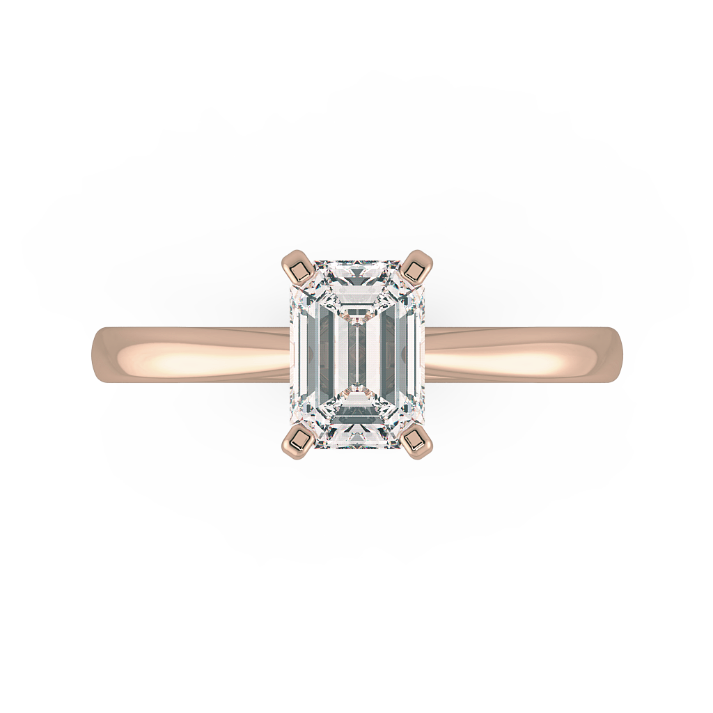 Emerald Solitaire Engagement Rings