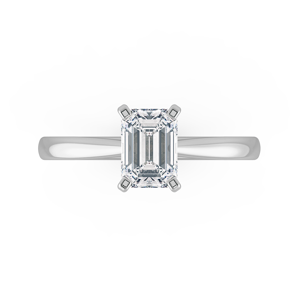 Emerald Solitaire Engagement Rings