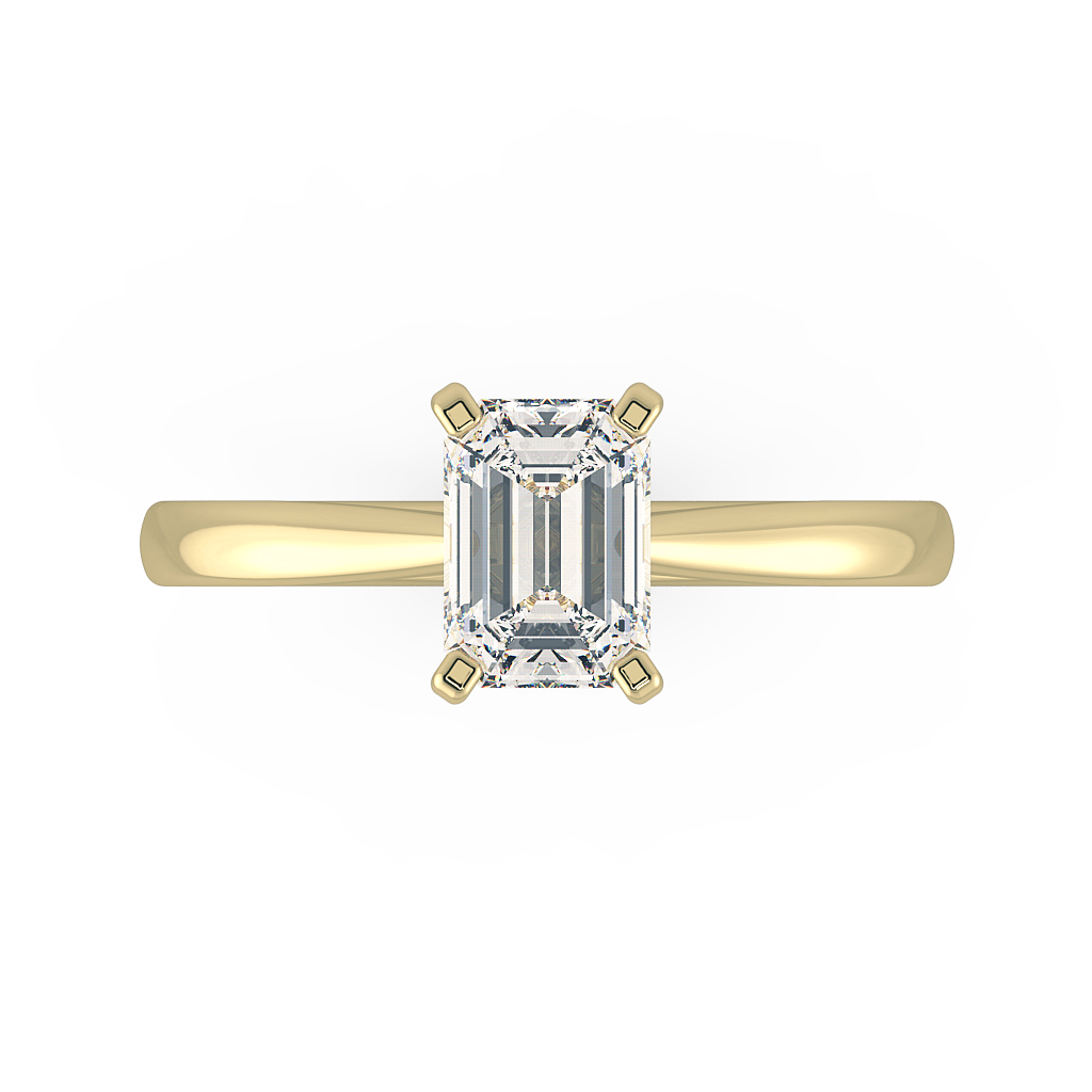 Emerald Solitaire Engagement Rings