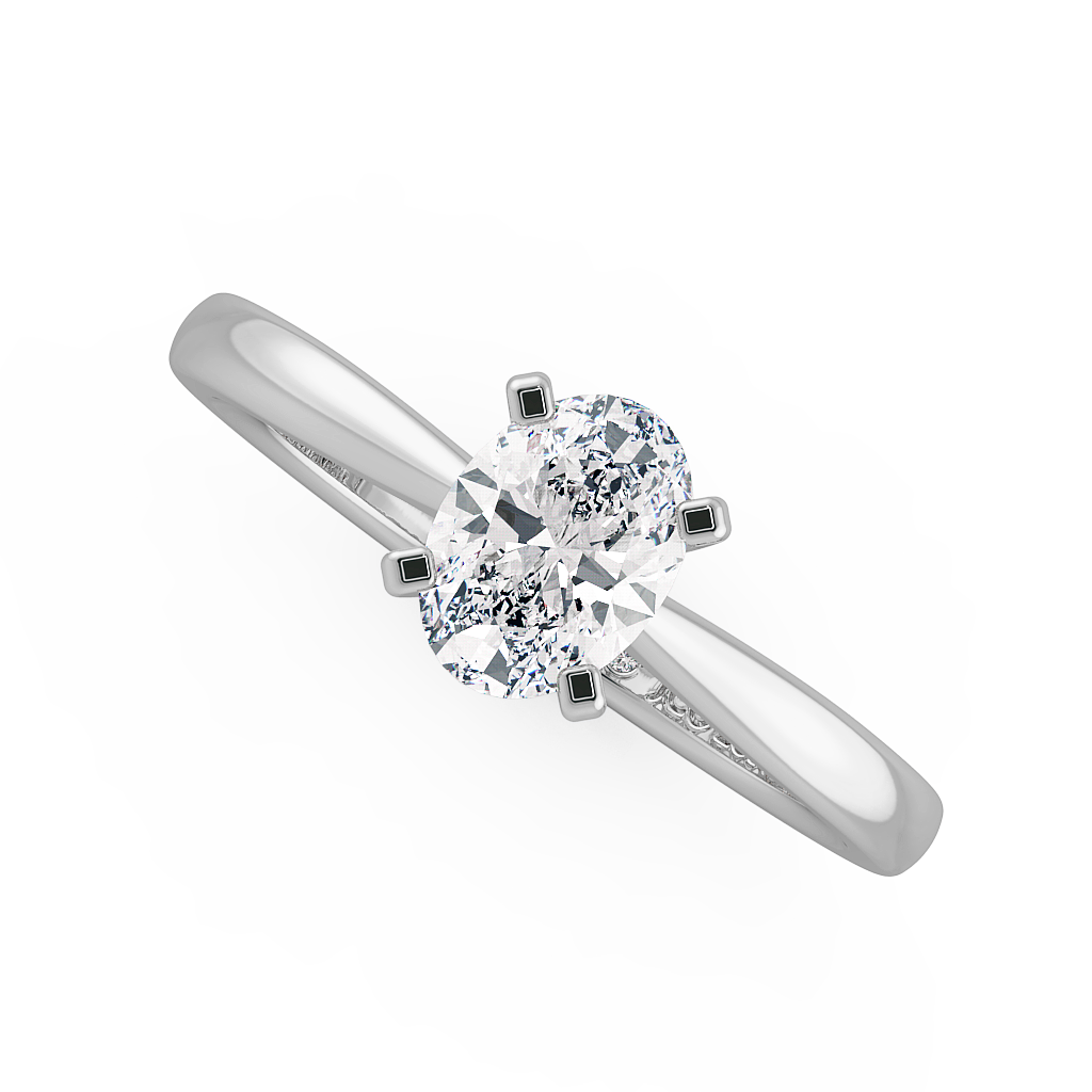 Oval Solitaire Engagement Rings