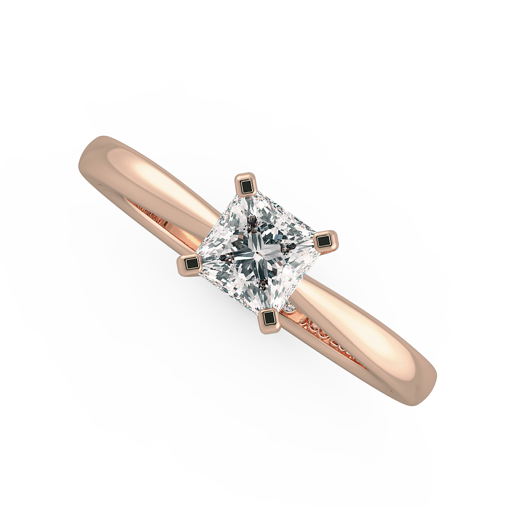 Princess Solitaire Engagement Rings