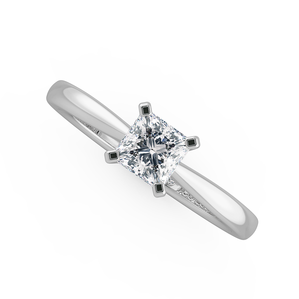 Princess Solitaire Engagement Rings