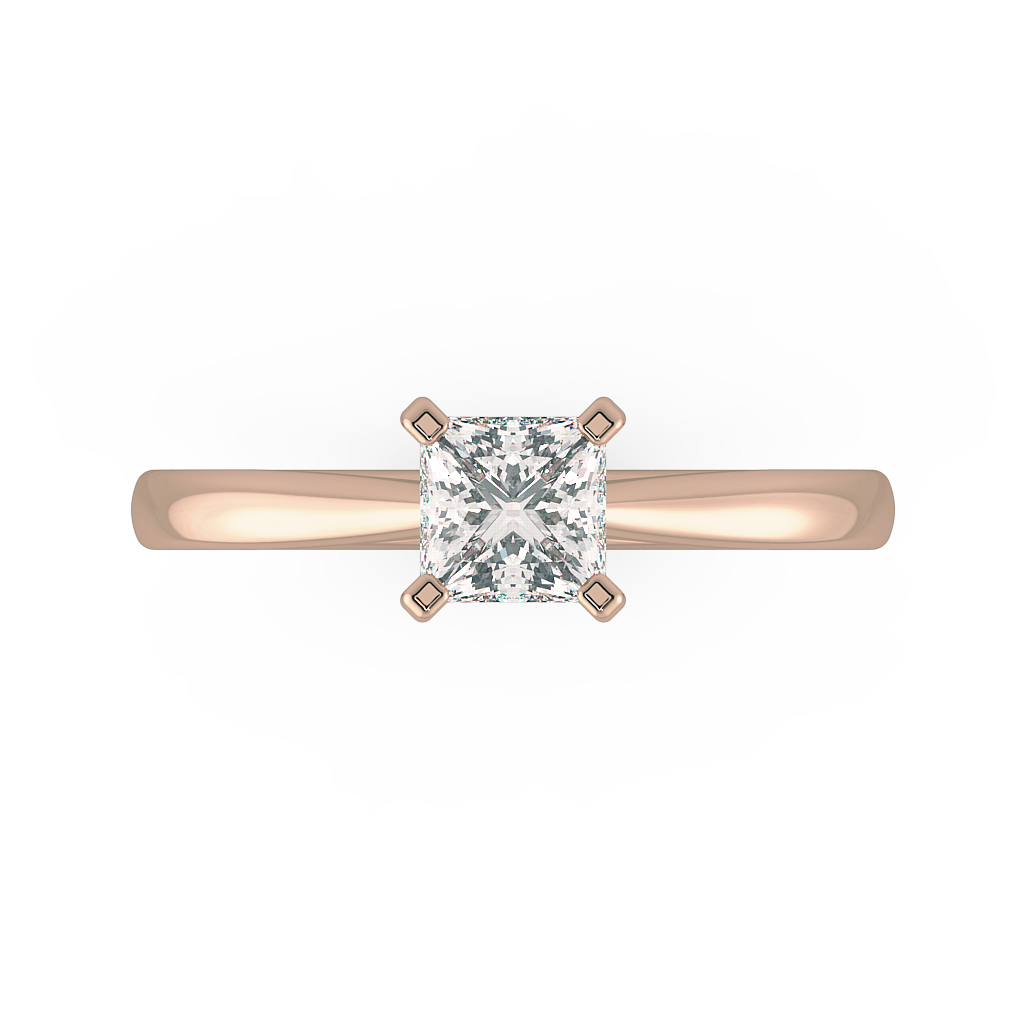 Princess Solitaire Engagement Rings