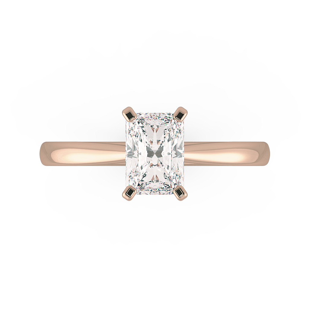 Radiant Solitaire Engagement Rings
