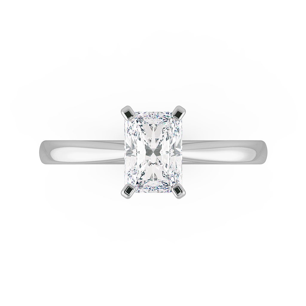 Radiant Solitaire Engagement Rings