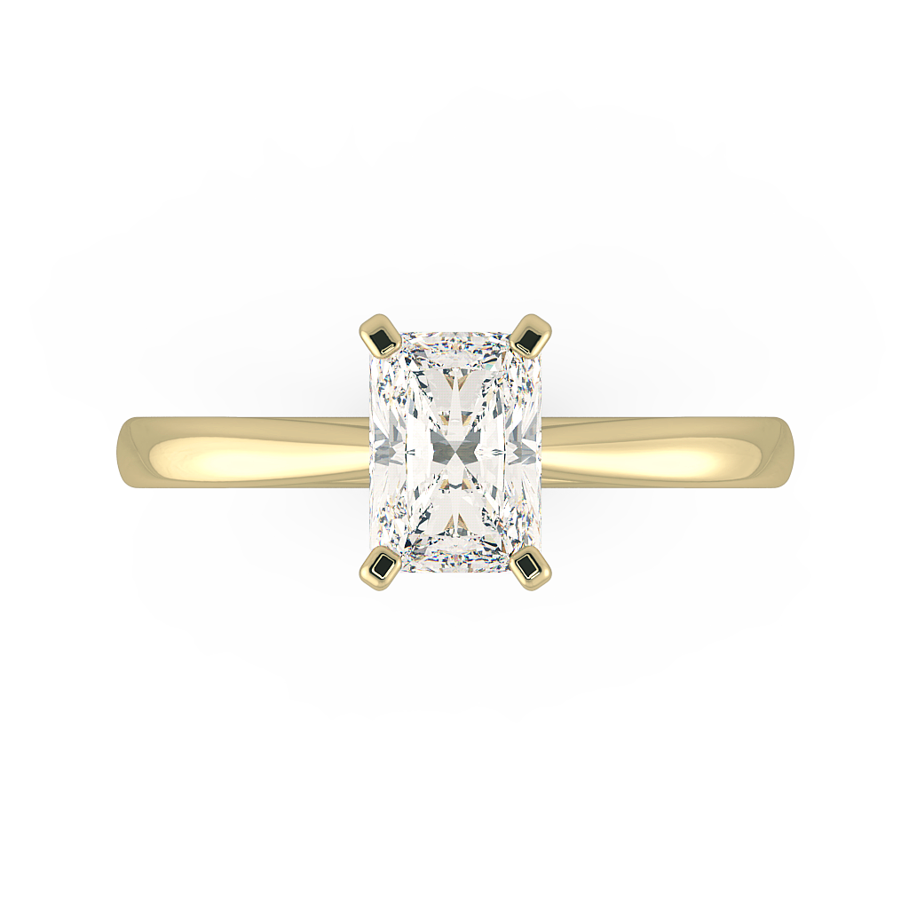 Radiant Solitaire Engagement Rings