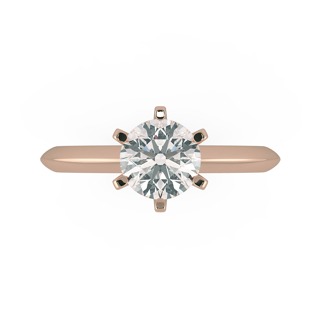 Round Solitaire Engagement Rings