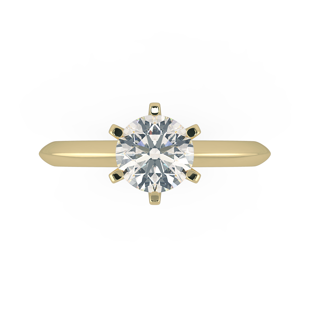 Round Solitaire Engagement Rings