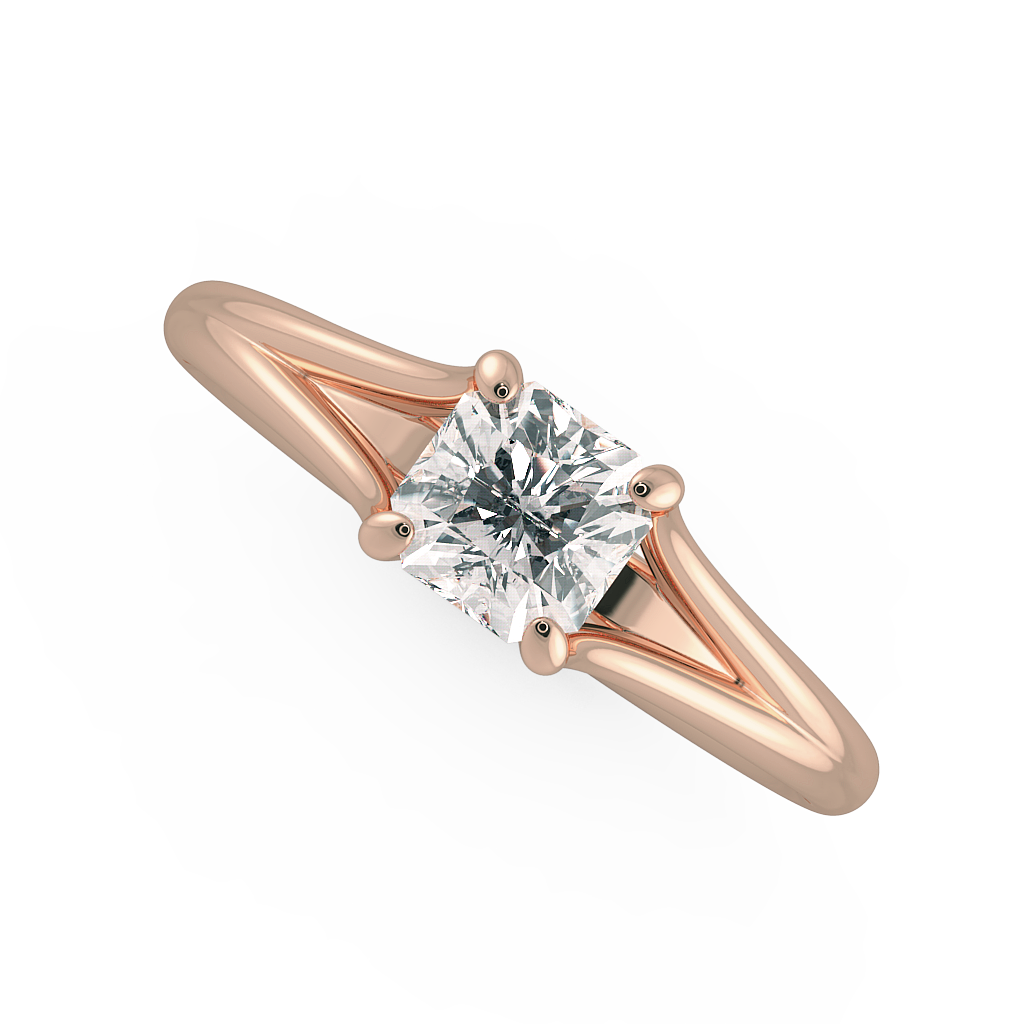 Asscher Solitaire Engagement Rings