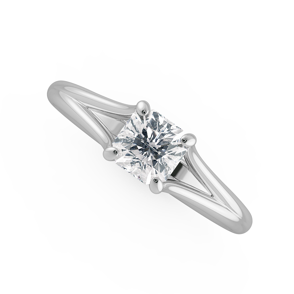 Asscher Solitaire Engagement Rings