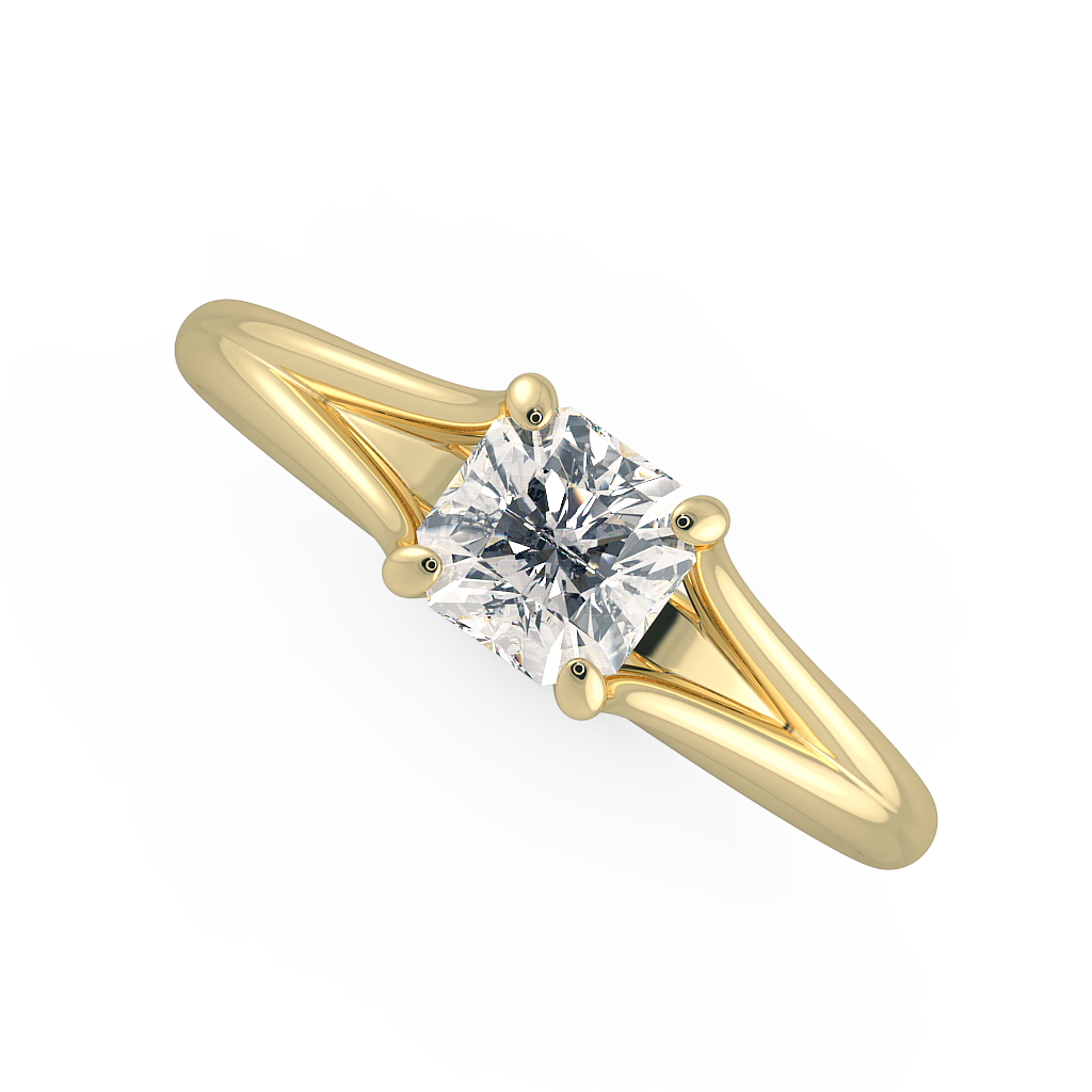 Asscher Solitaire Engagement Rings