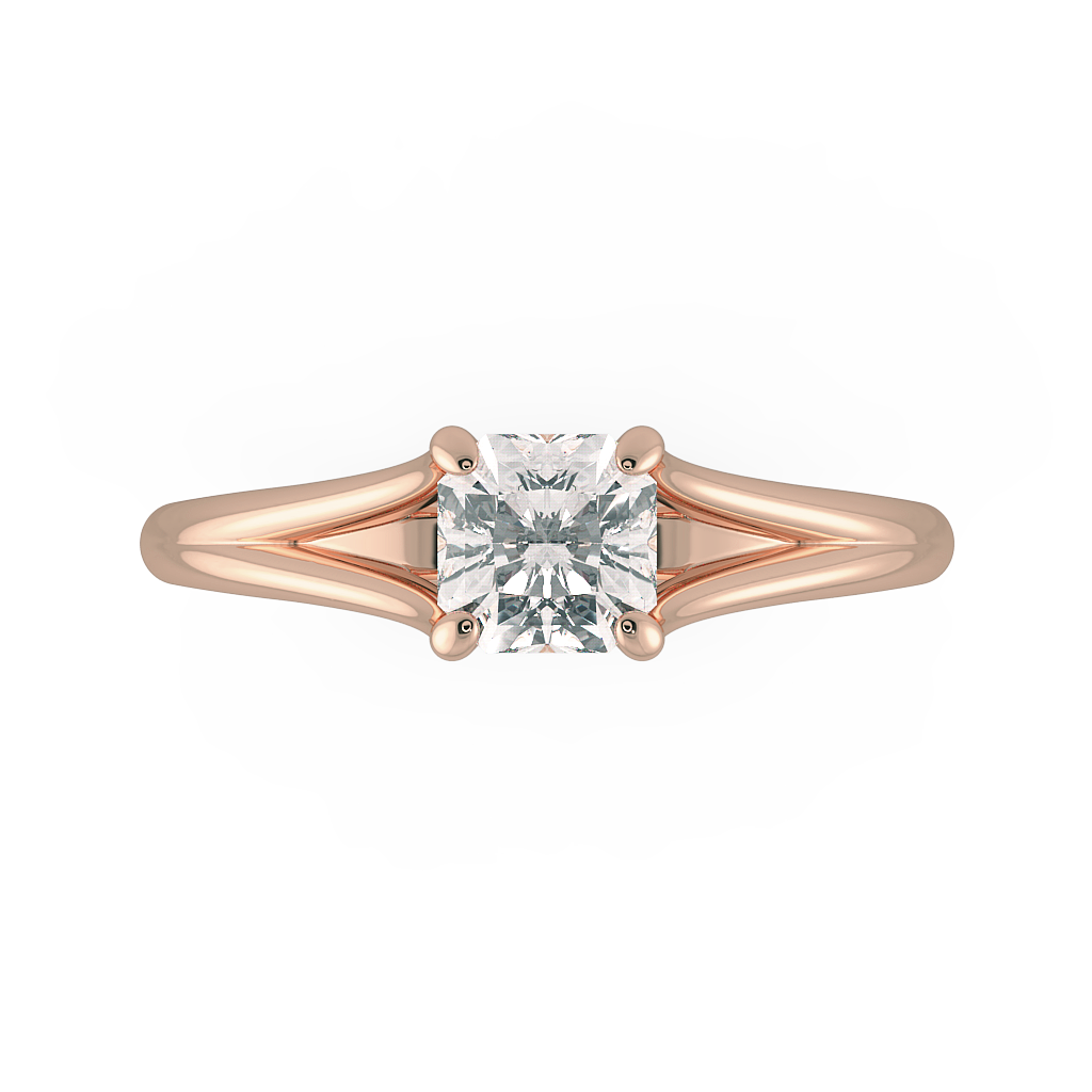 Asscher Solitaire Engagement Rings