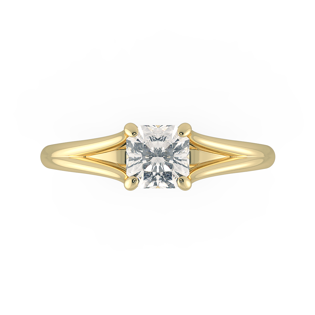 Asscher Solitaire Engagement Rings