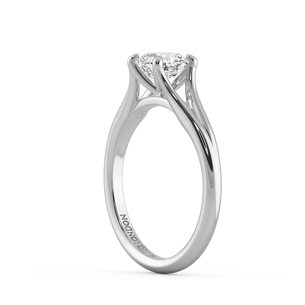 Asscher Solitaire Engagement Rings