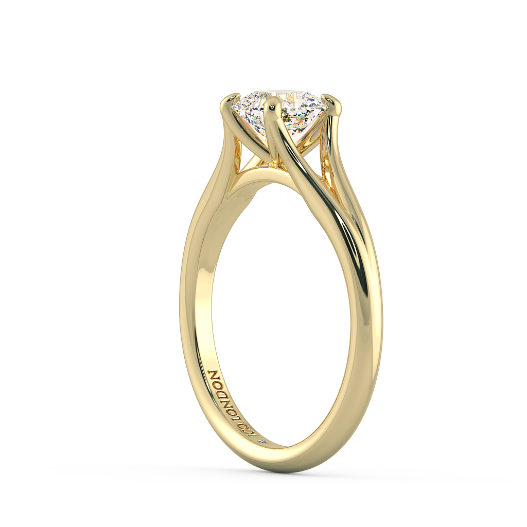 Asscher Solitaire Engagement Rings