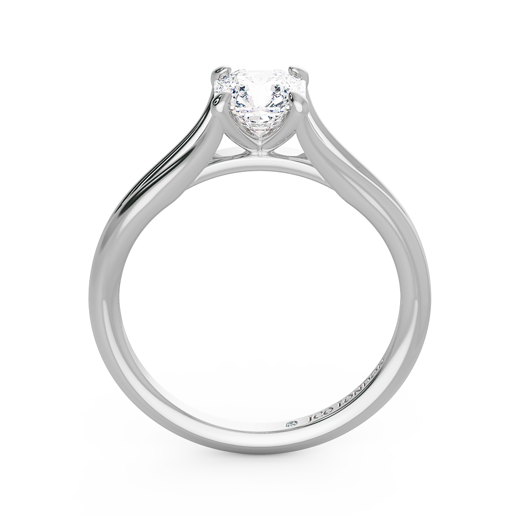 Asscher Solitaire Engagement Rings