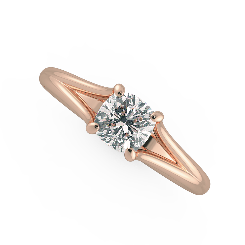 Cushion Solitaire Engagement Rings