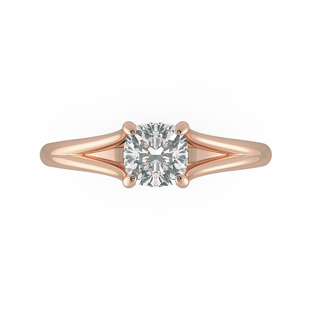 Cushion Solitaire Engagement Rings