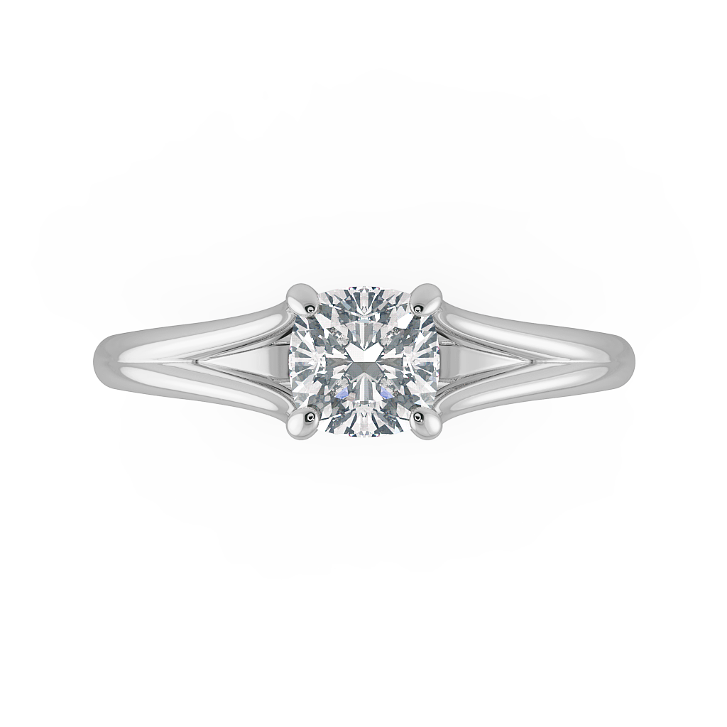 Cushion Solitaire Engagement Rings