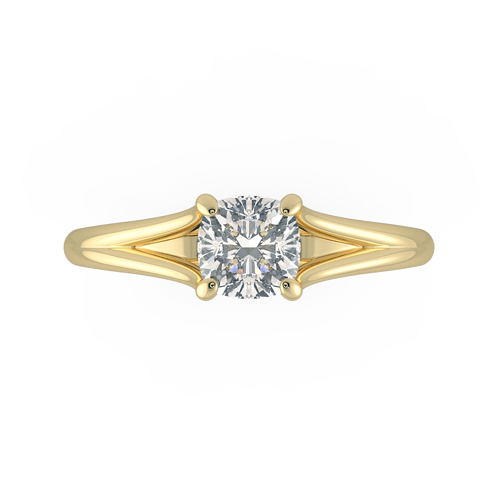 Cushion Solitaire Engagement Rings
