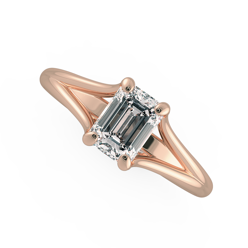 Emerald Solitaire Engagement Rings