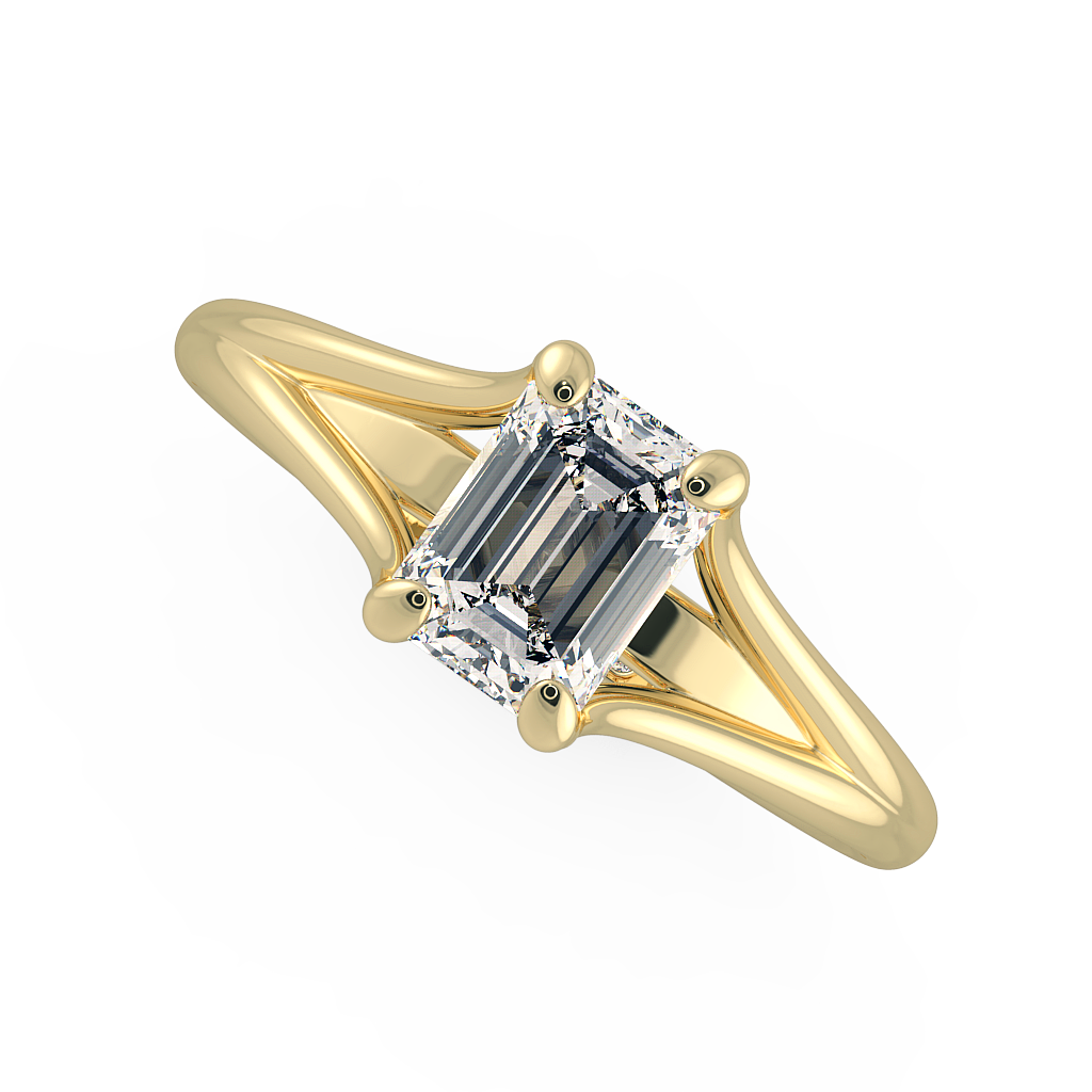 Emerald Solitaire Engagement Rings