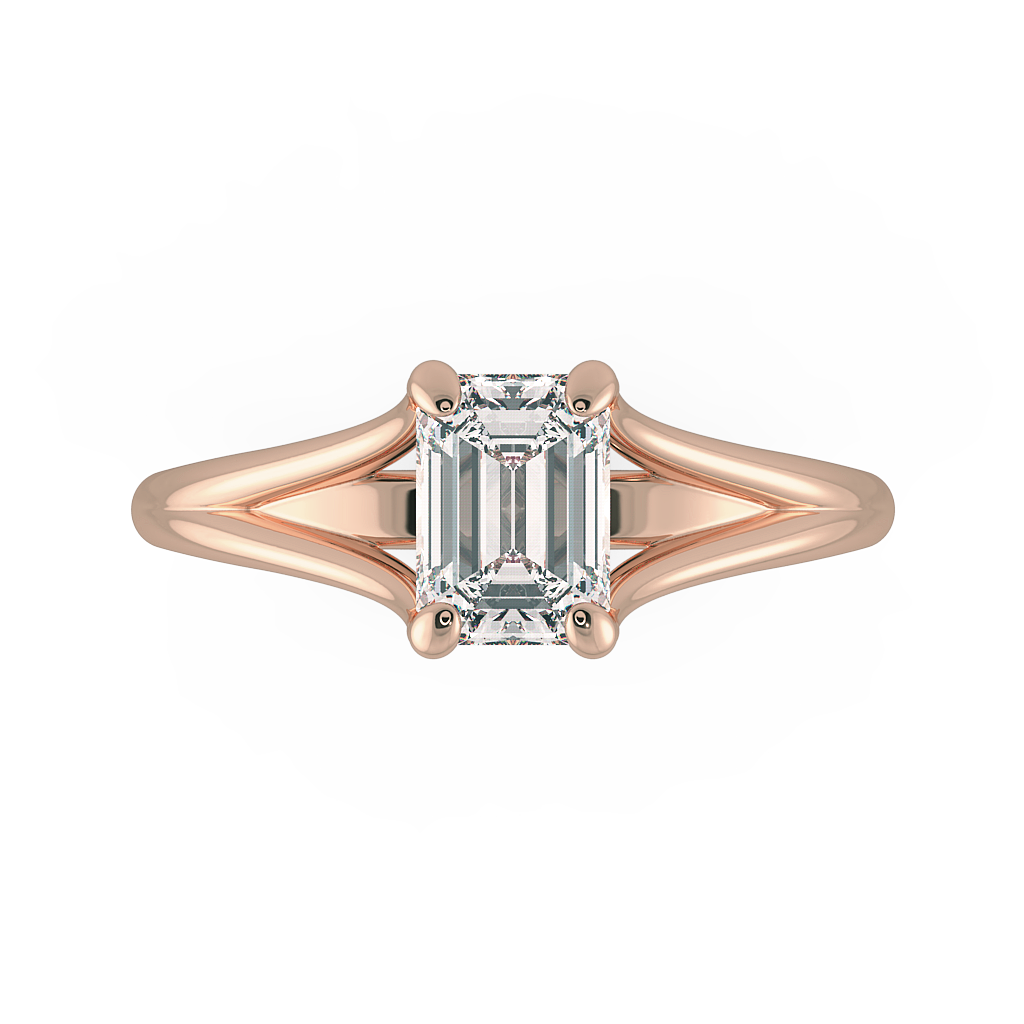 Emerald Solitaire Engagement Rings