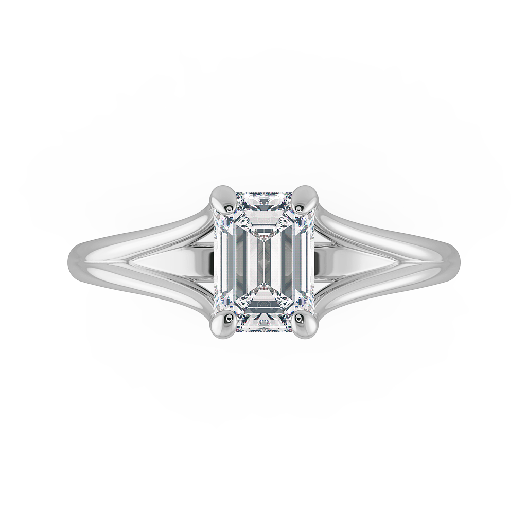 Emerald Solitaire Engagement Rings
