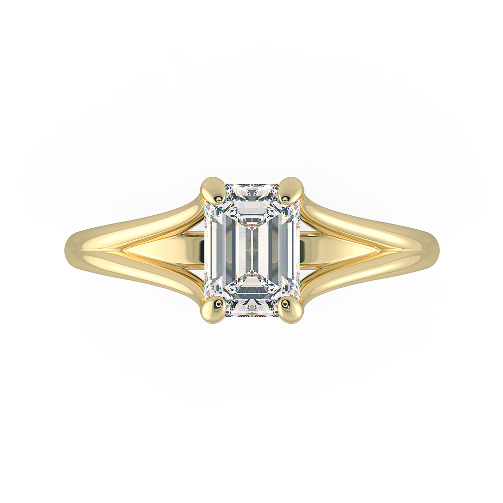 Emerald Solitaire Engagement Rings