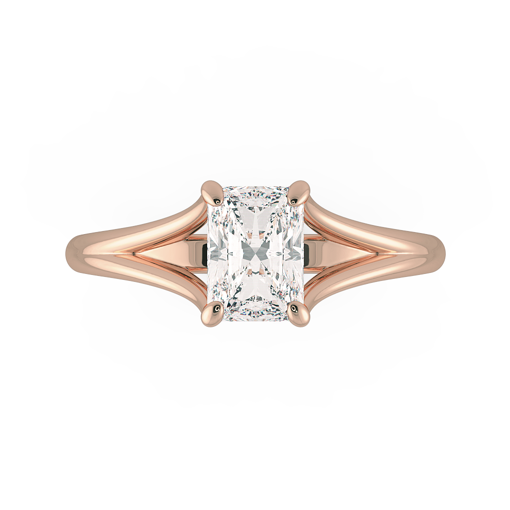 Radiant Solitaire Engagement Rings