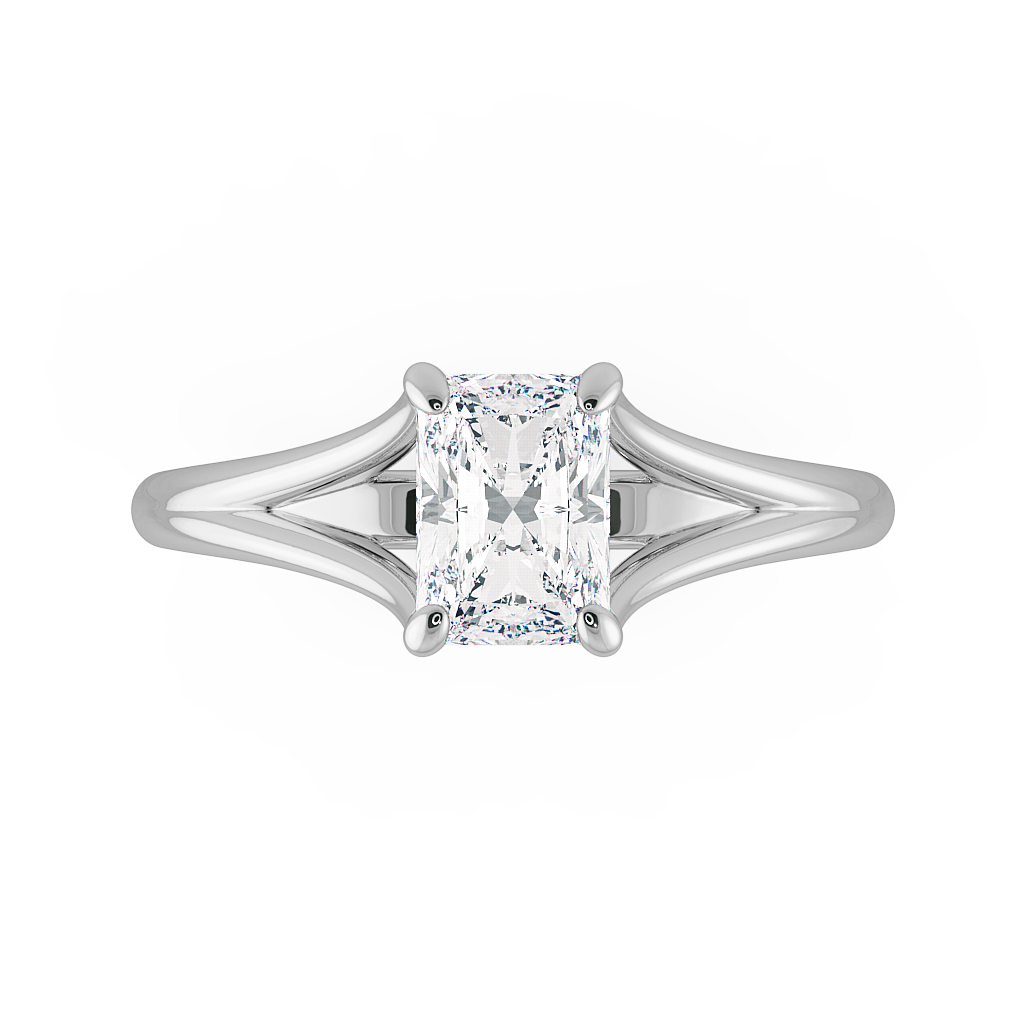 Radiant Solitaire Engagement Rings