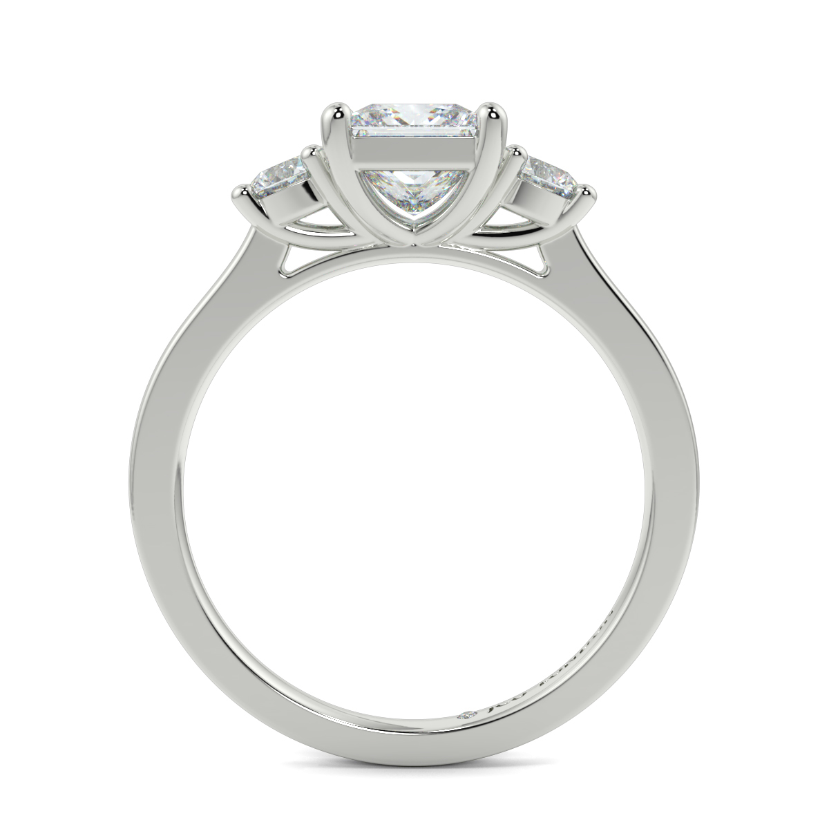 Princess Three Stone Engagement Rings
