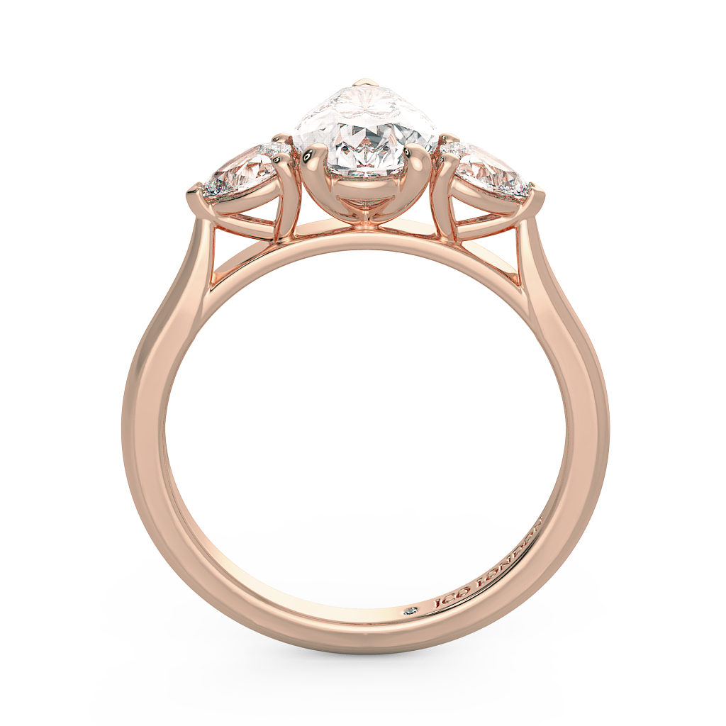 Pear Three Stone Engagement Rings