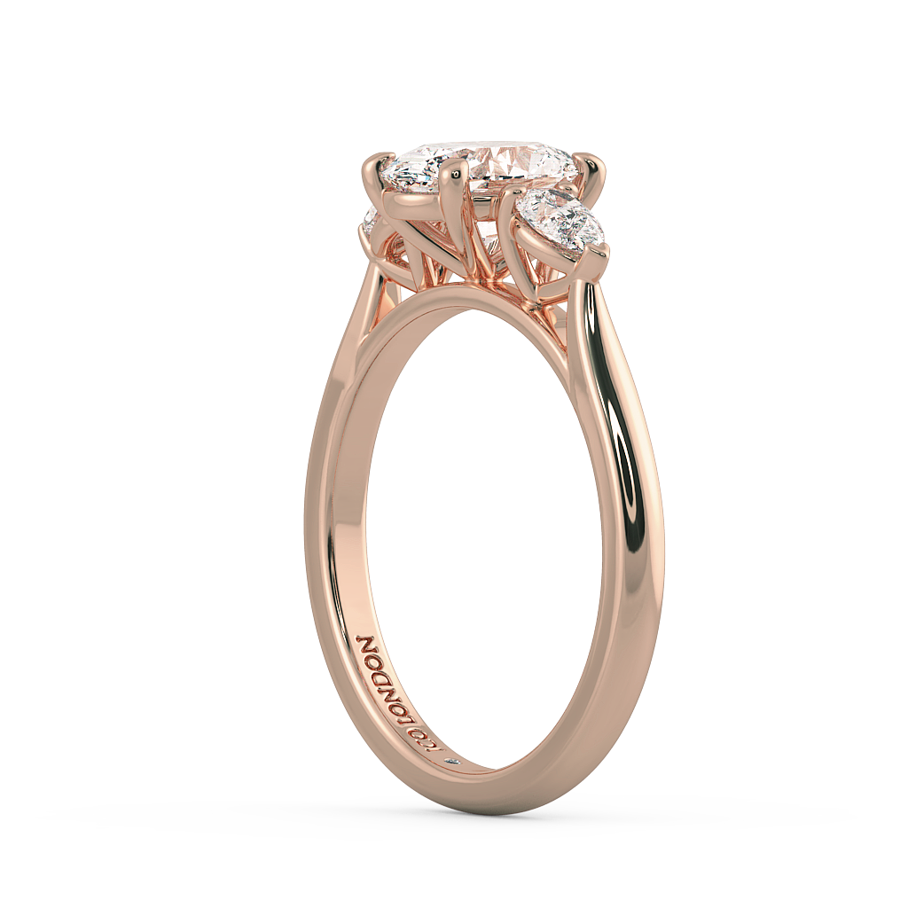 Oval Three Stone Engagement Rings
