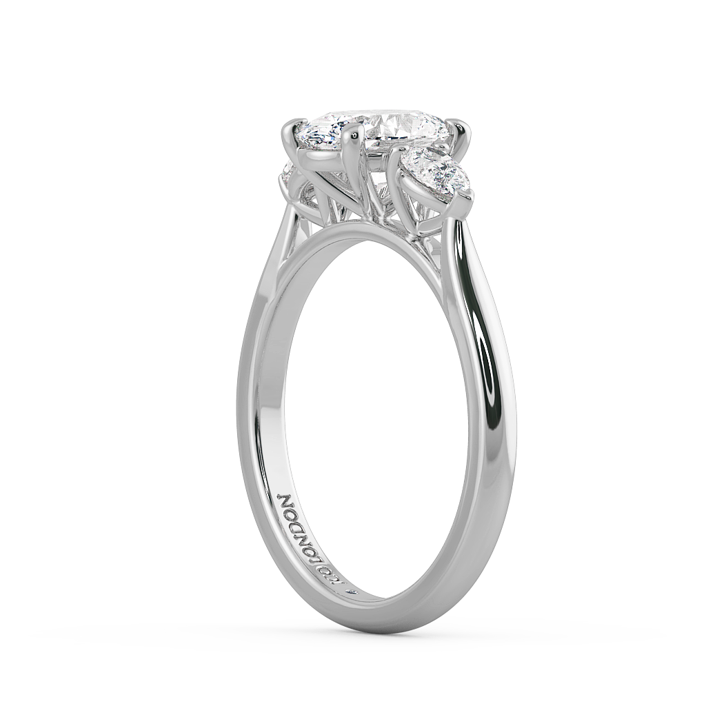 Oval Three Stone Engagement Rings