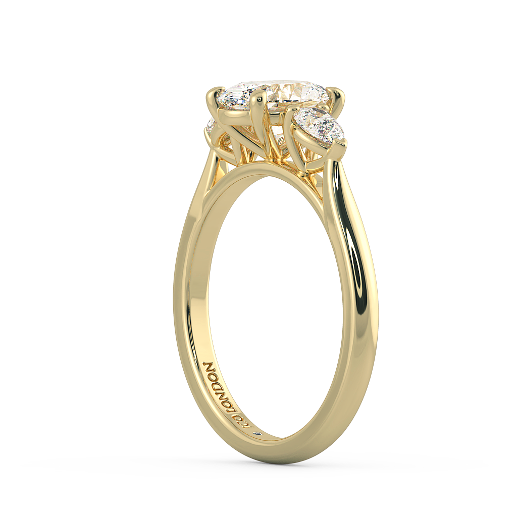 Oval Three Stone Engagement Rings