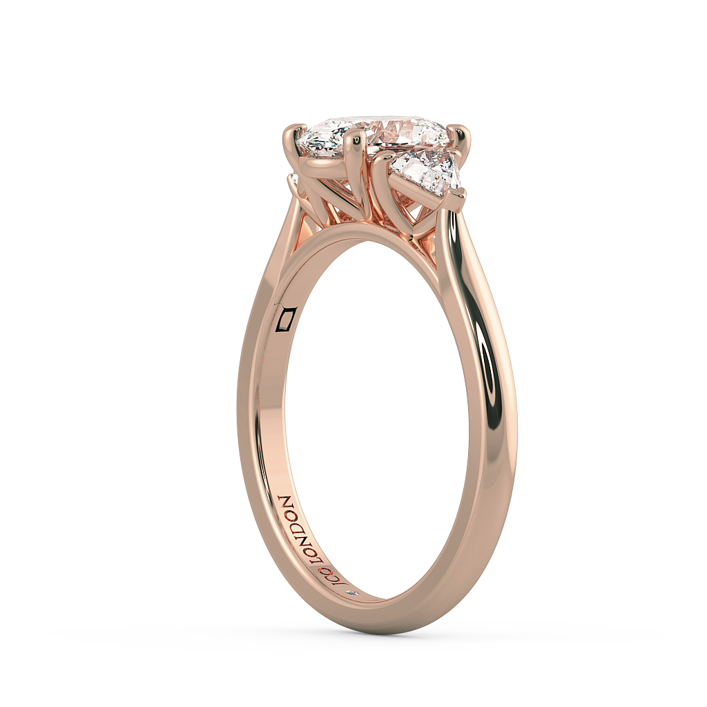 Oval Three Stone Engagement Rings