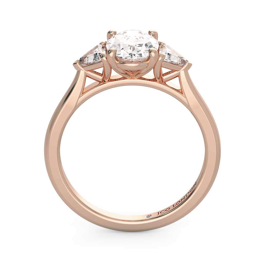 Oval Three Stone Engagement Rings
