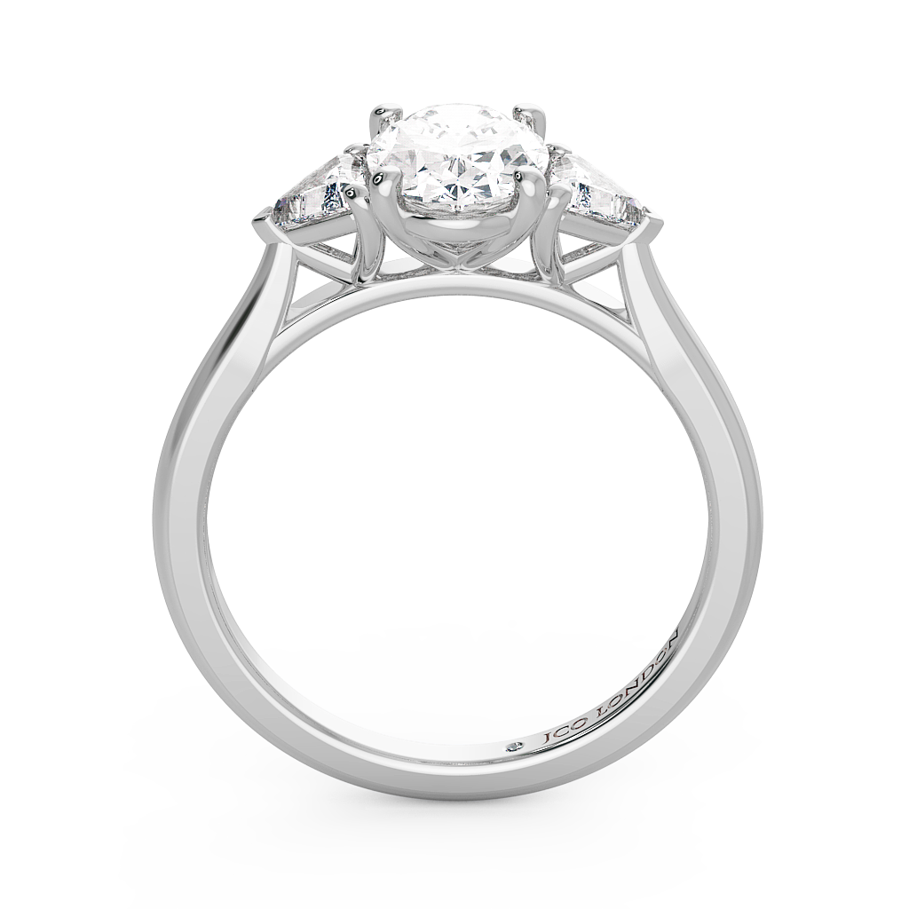 Oval Three Stone Engagement Rings