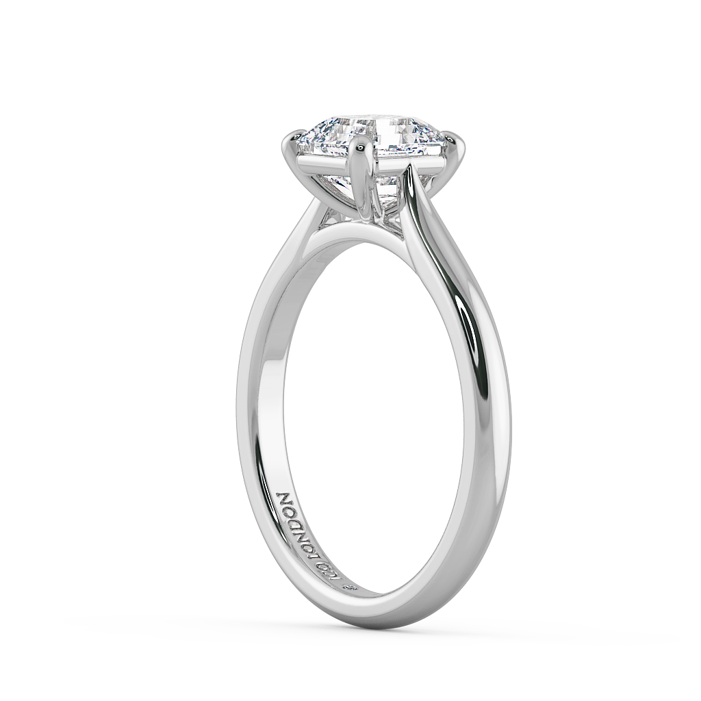 Asscher Solitaire Engagement Rings