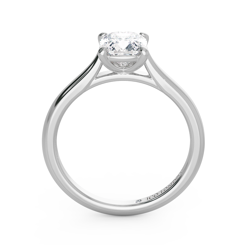 Cushion Solitaire Engagement Rings