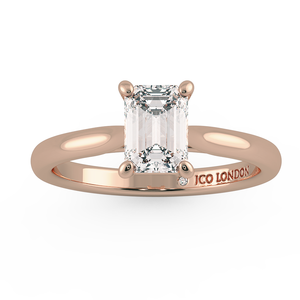 Emerald Solitaire Engagement Rings