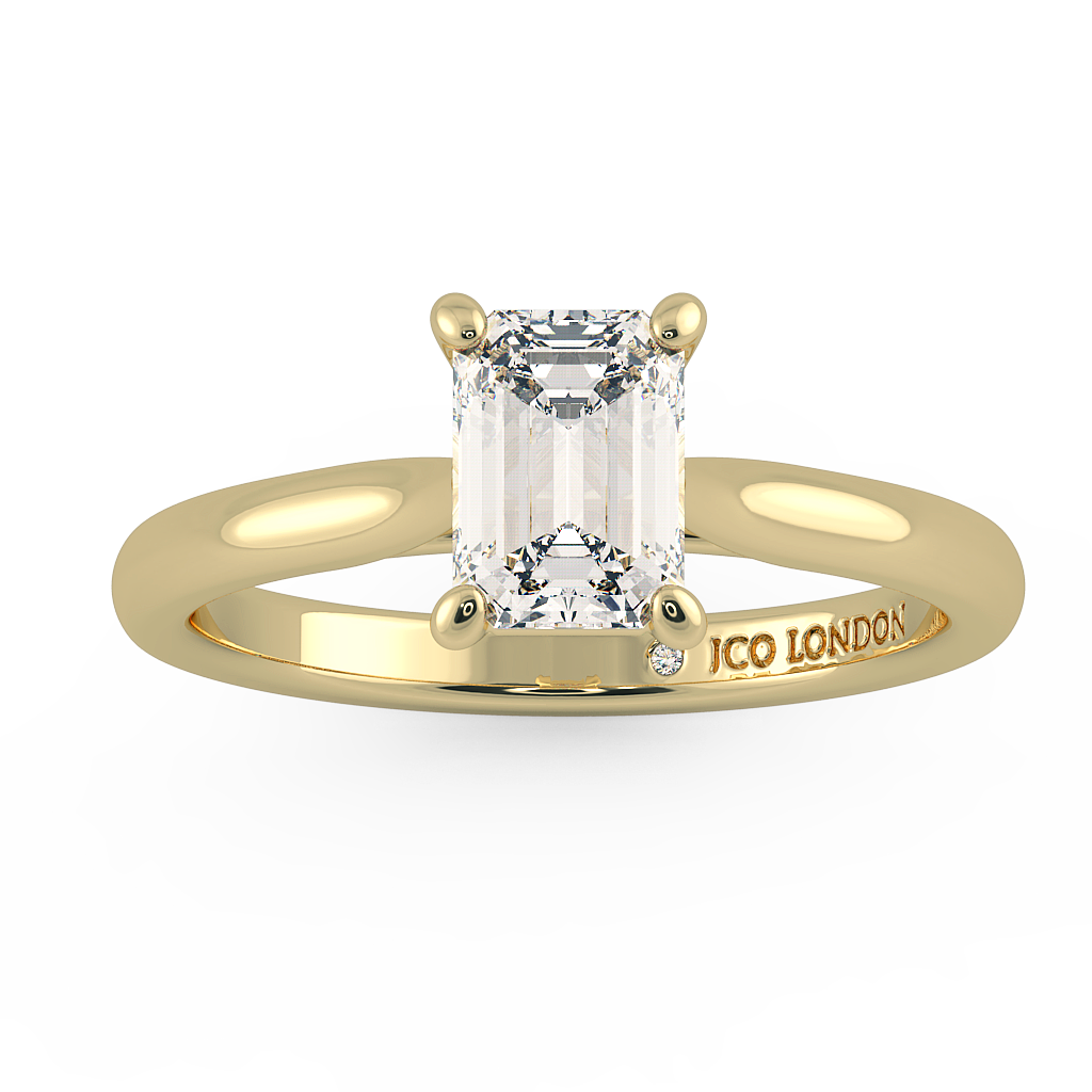 Emerald Solitaire Engagement Rings