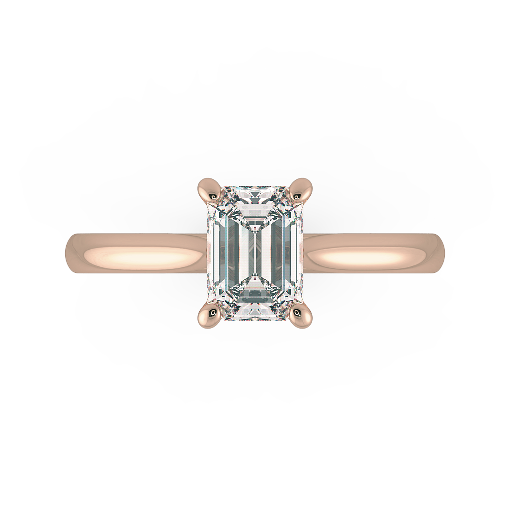 Emerald Solitaire Engagement Rings