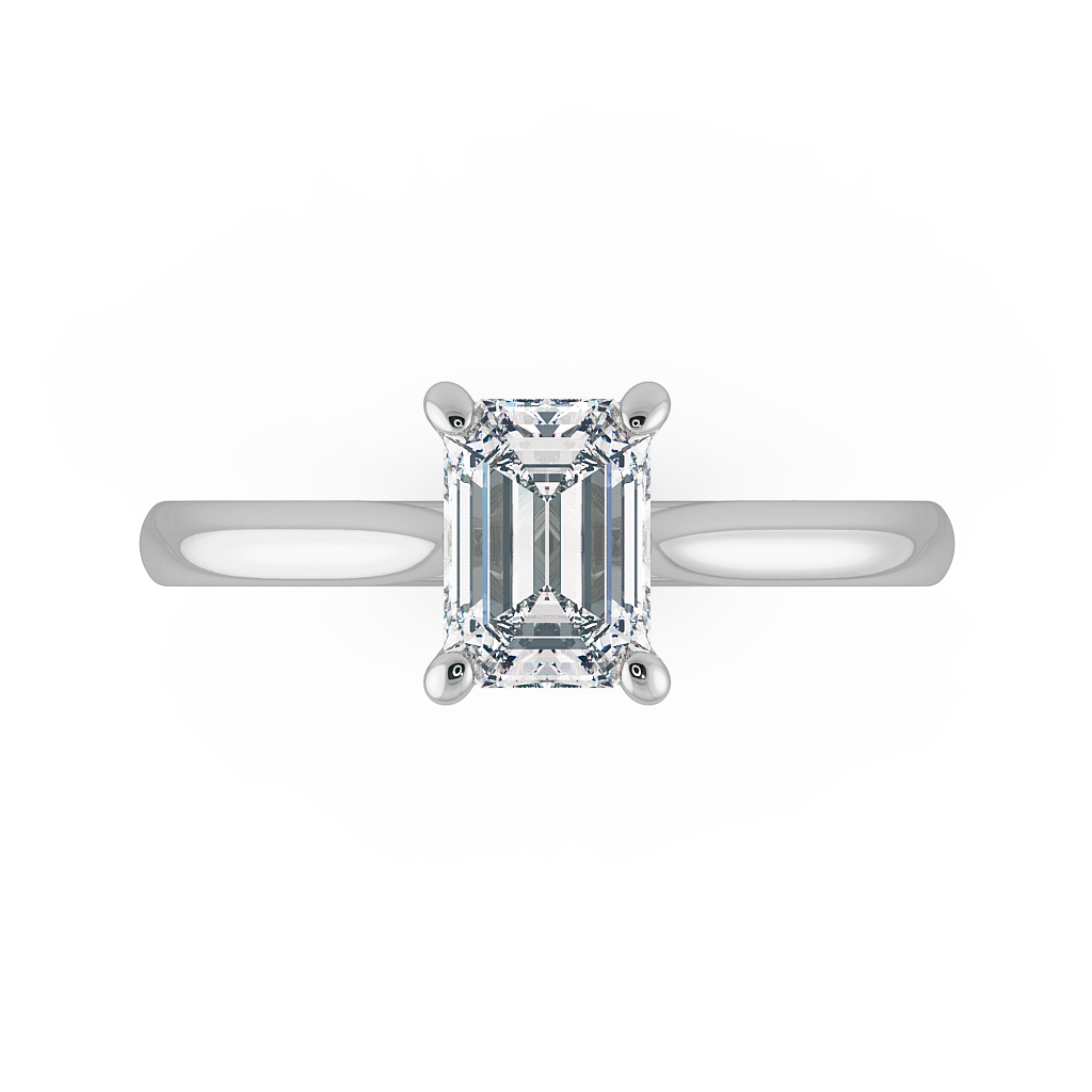 Emerald Solitaire Engagement Rings