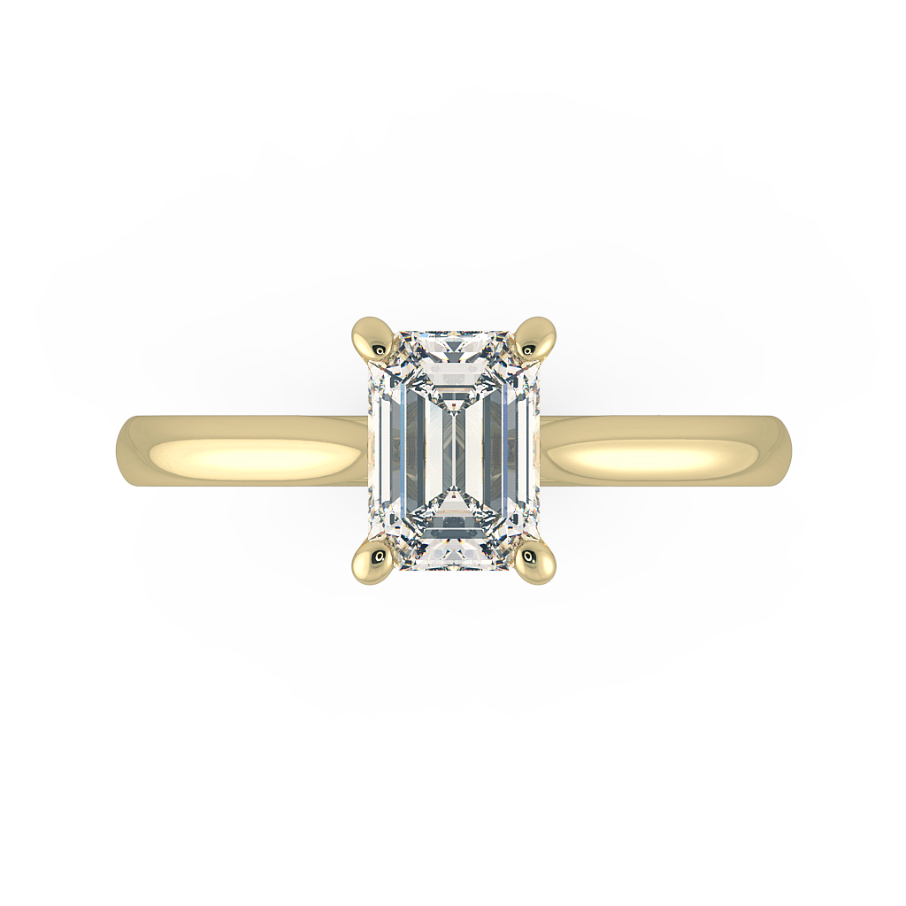 Emerald Solitaire Engagement Rings