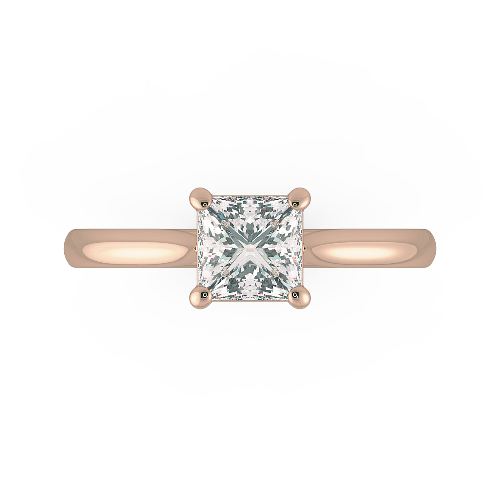 Princess Solitaire Engagement Rings