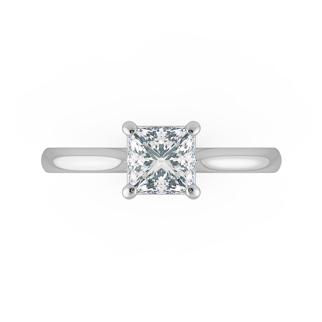 Princess Solitaire Engagement Rings