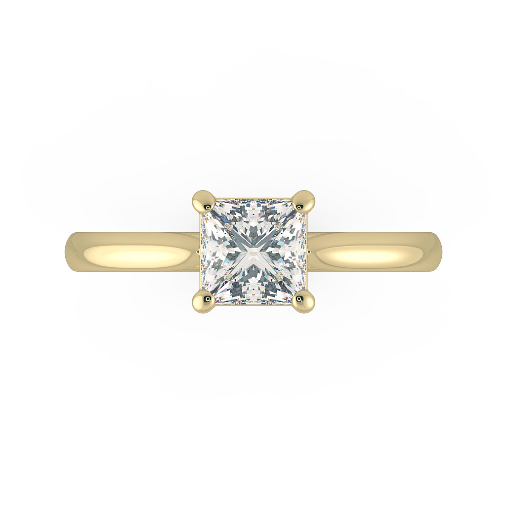 Princess Solitaire Engagement Rings