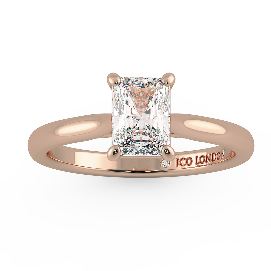 Radiant Solitaire Engagement Rings